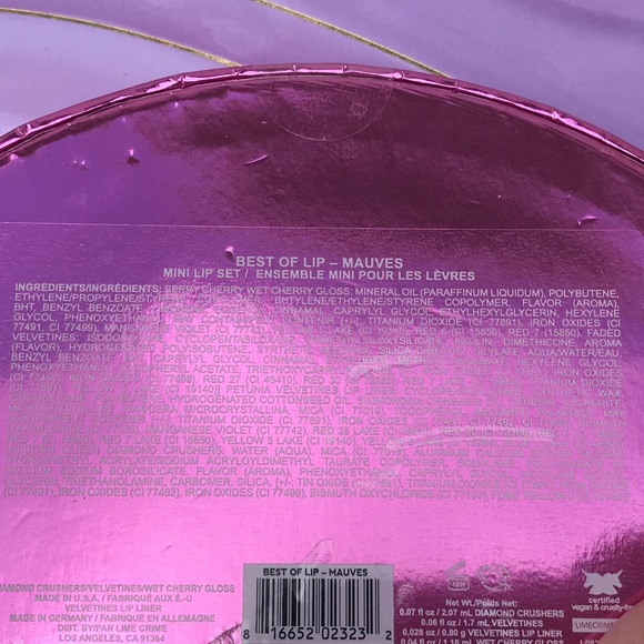 Lime Crime Best of Mauves mini lip set - Picture 2 of 2